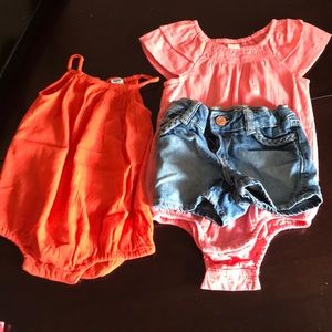 2 romper and Jean shorts